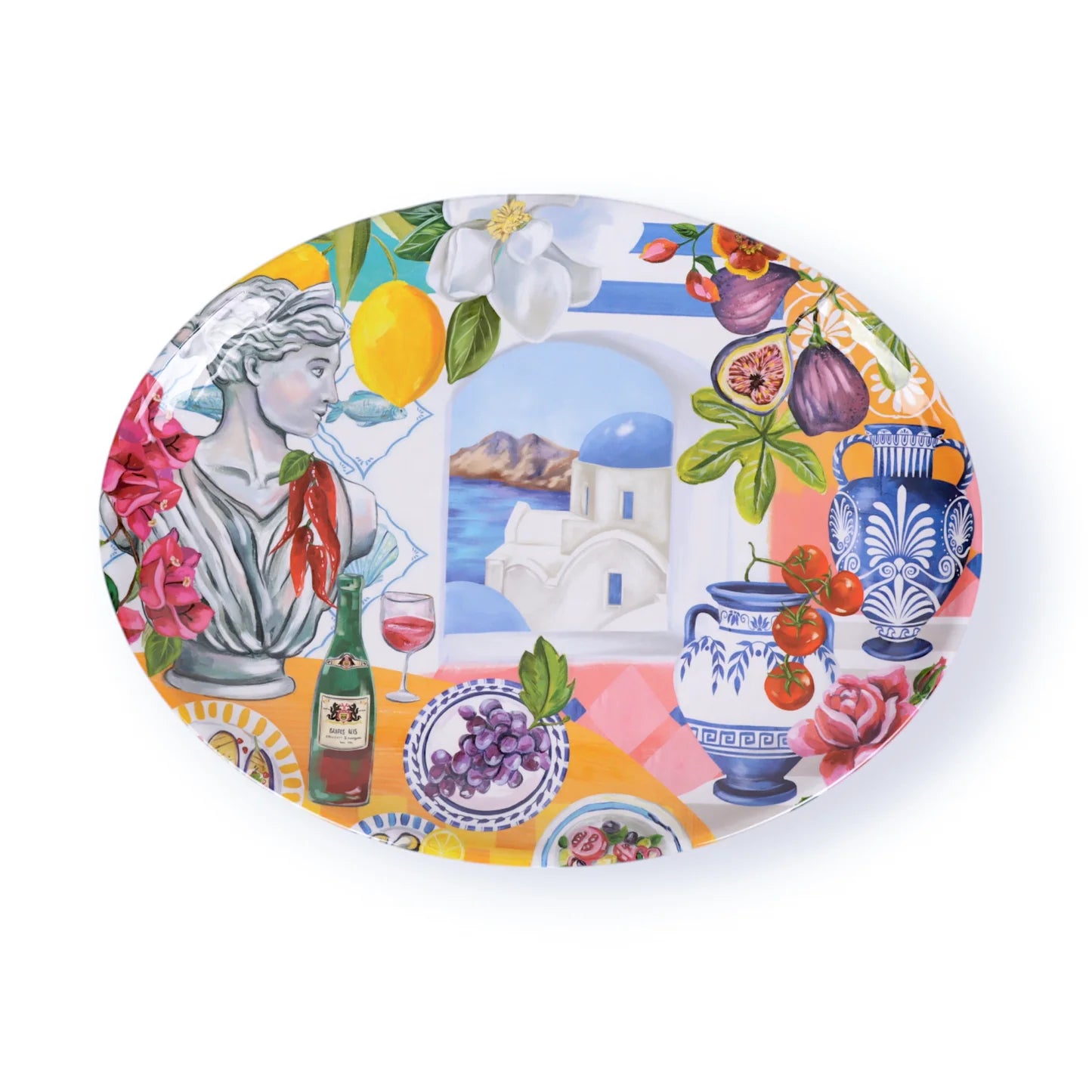 Oval Dish Mediterranean Summer