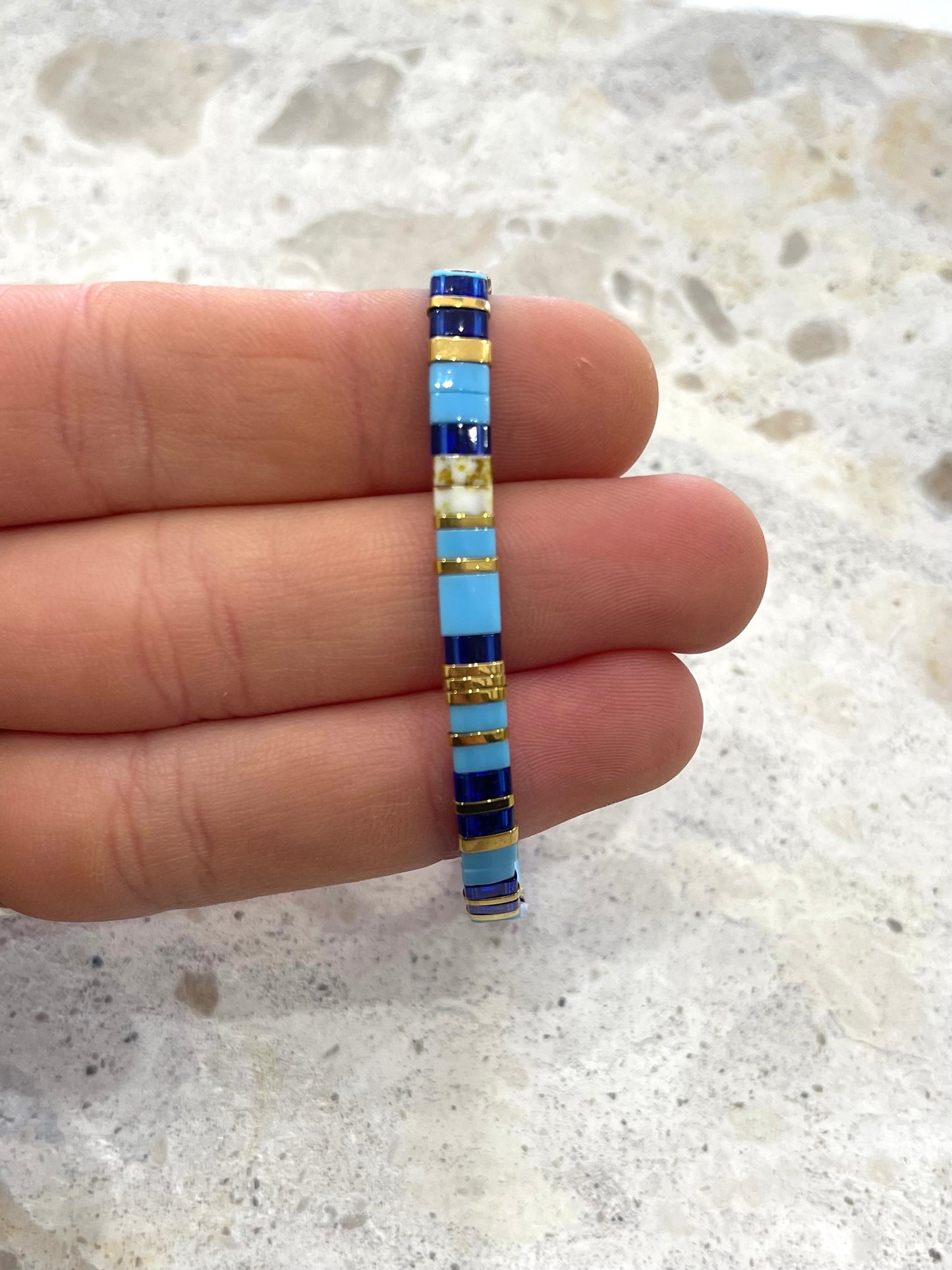 Blue Beaded Bracelet