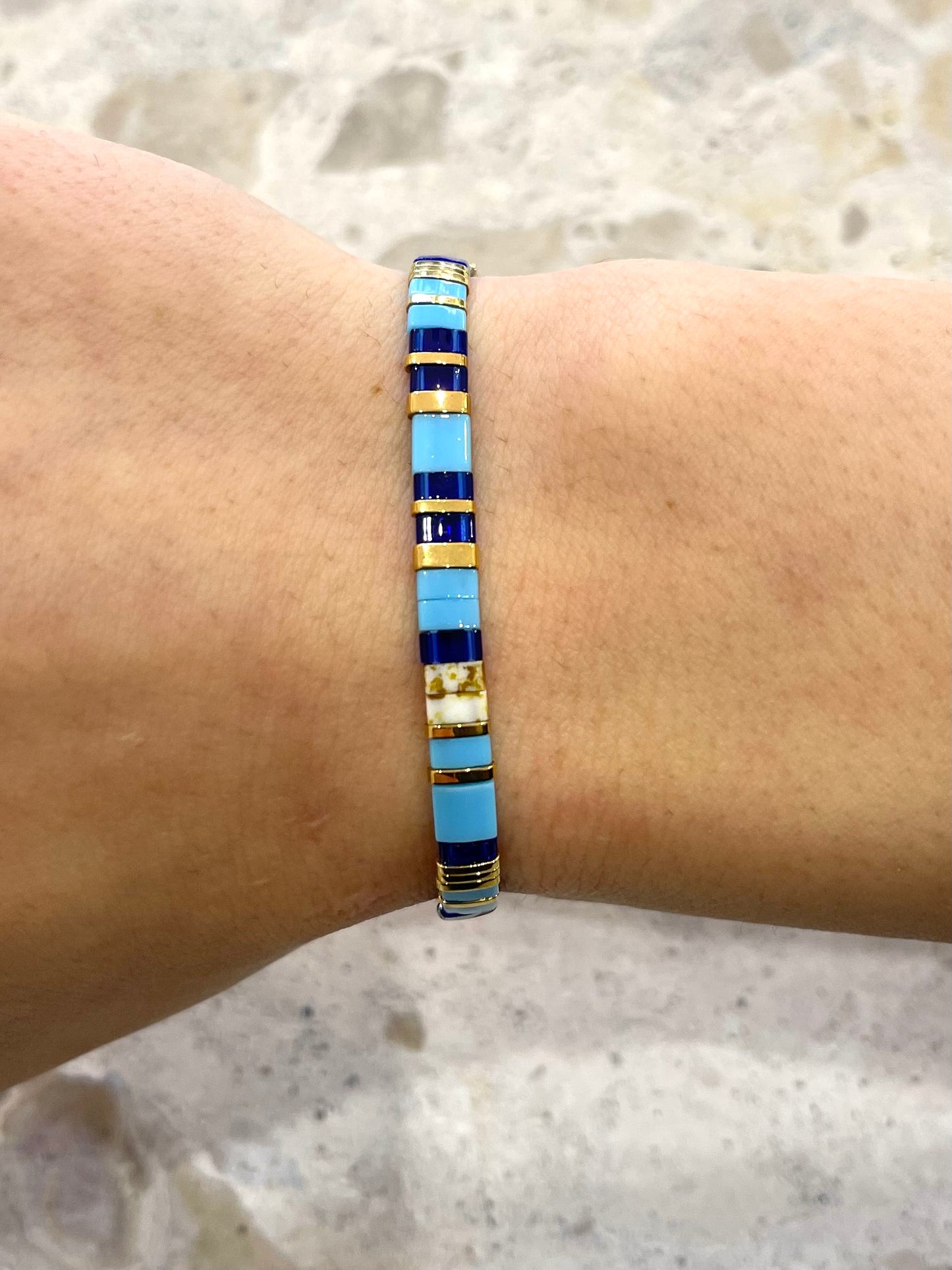 Blue Beaded Bracelet