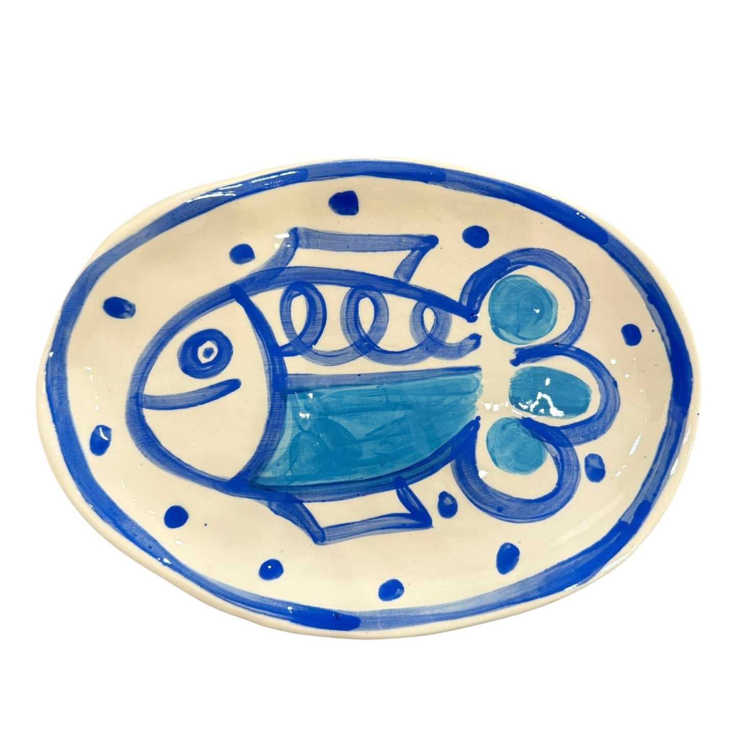 Fish Ceramic Medium Oval Plate