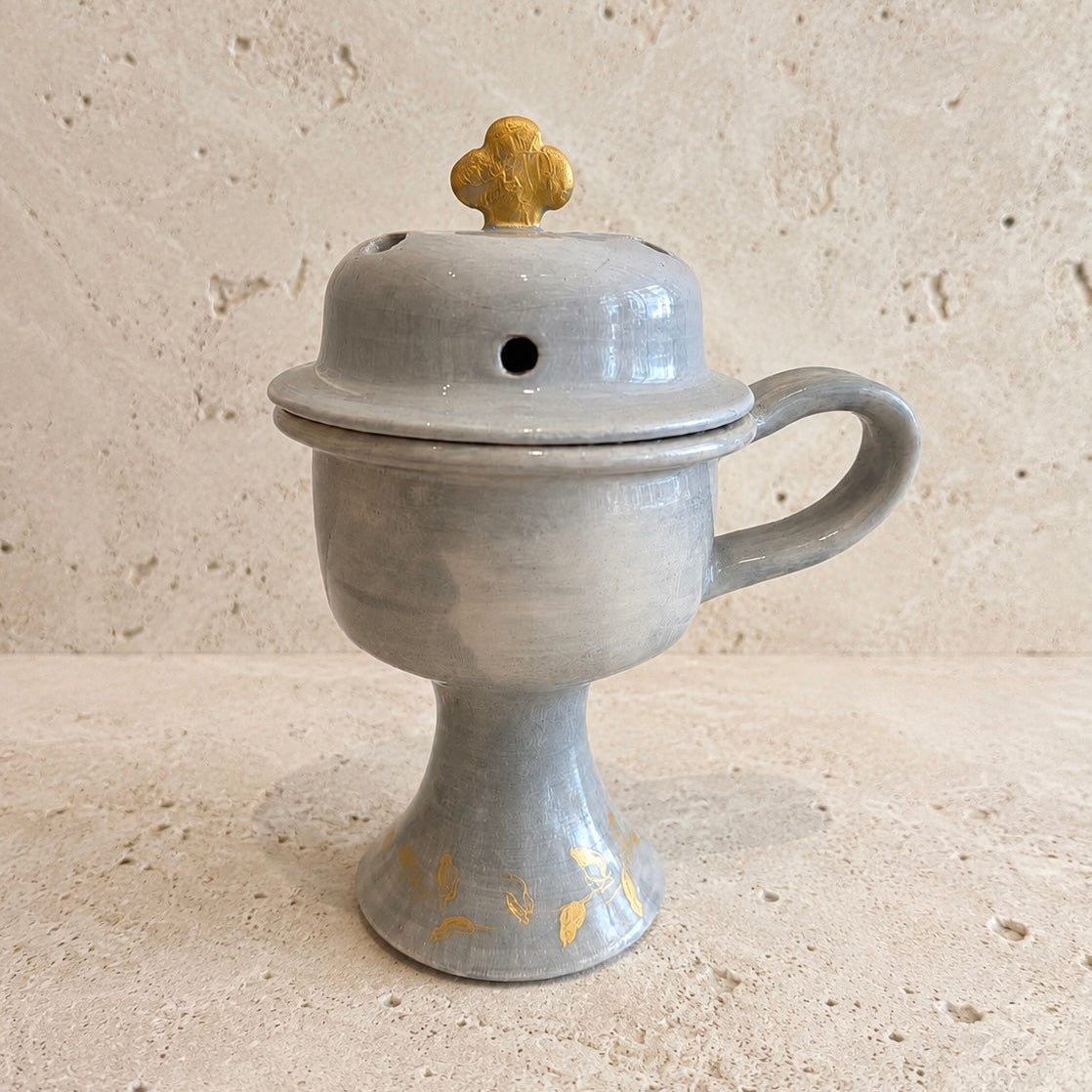 Incense Ceramic Burner Grey