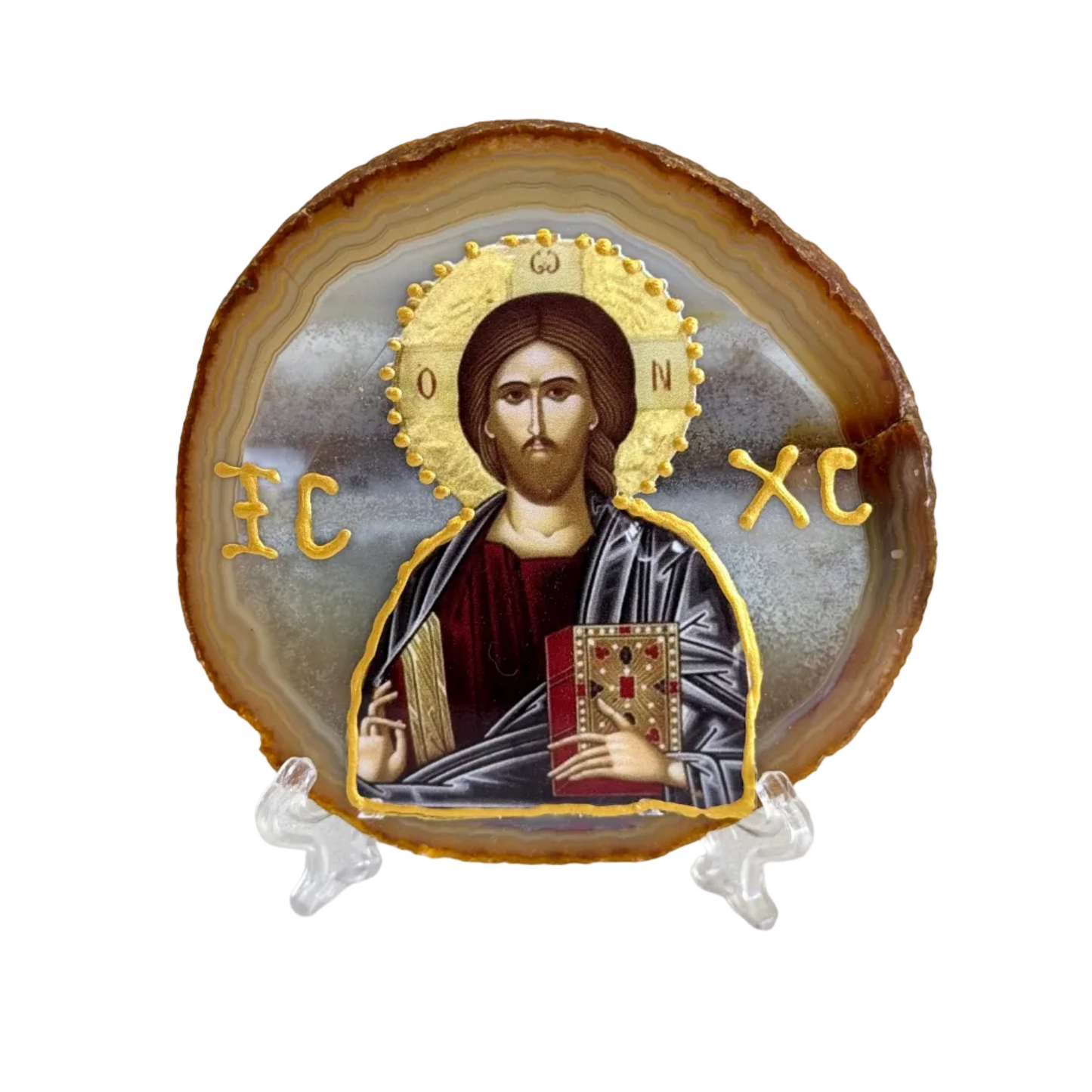 Jesus Agate Stone Icon
