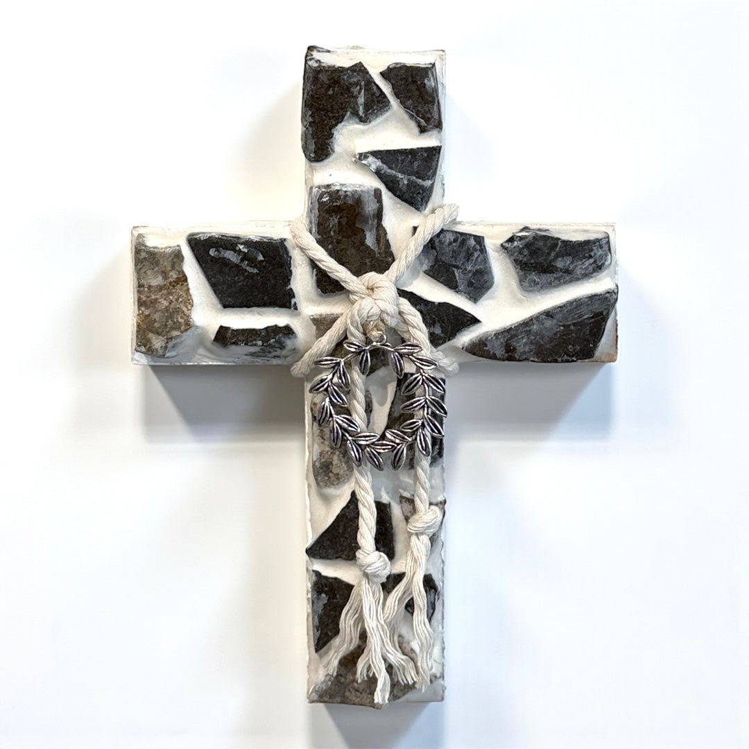 Charcoal Marble Chip Cross