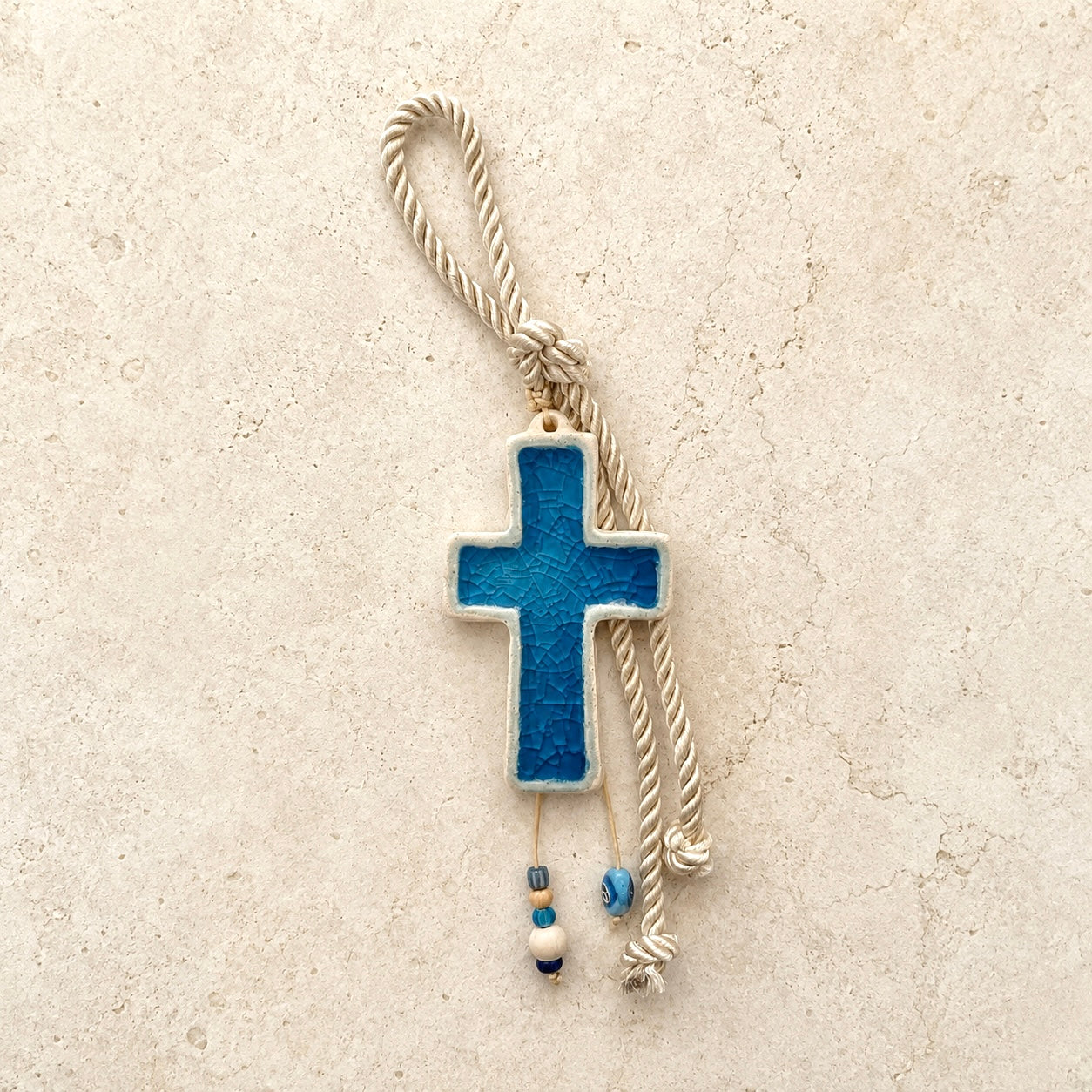 Turquoise Ceramic Cross