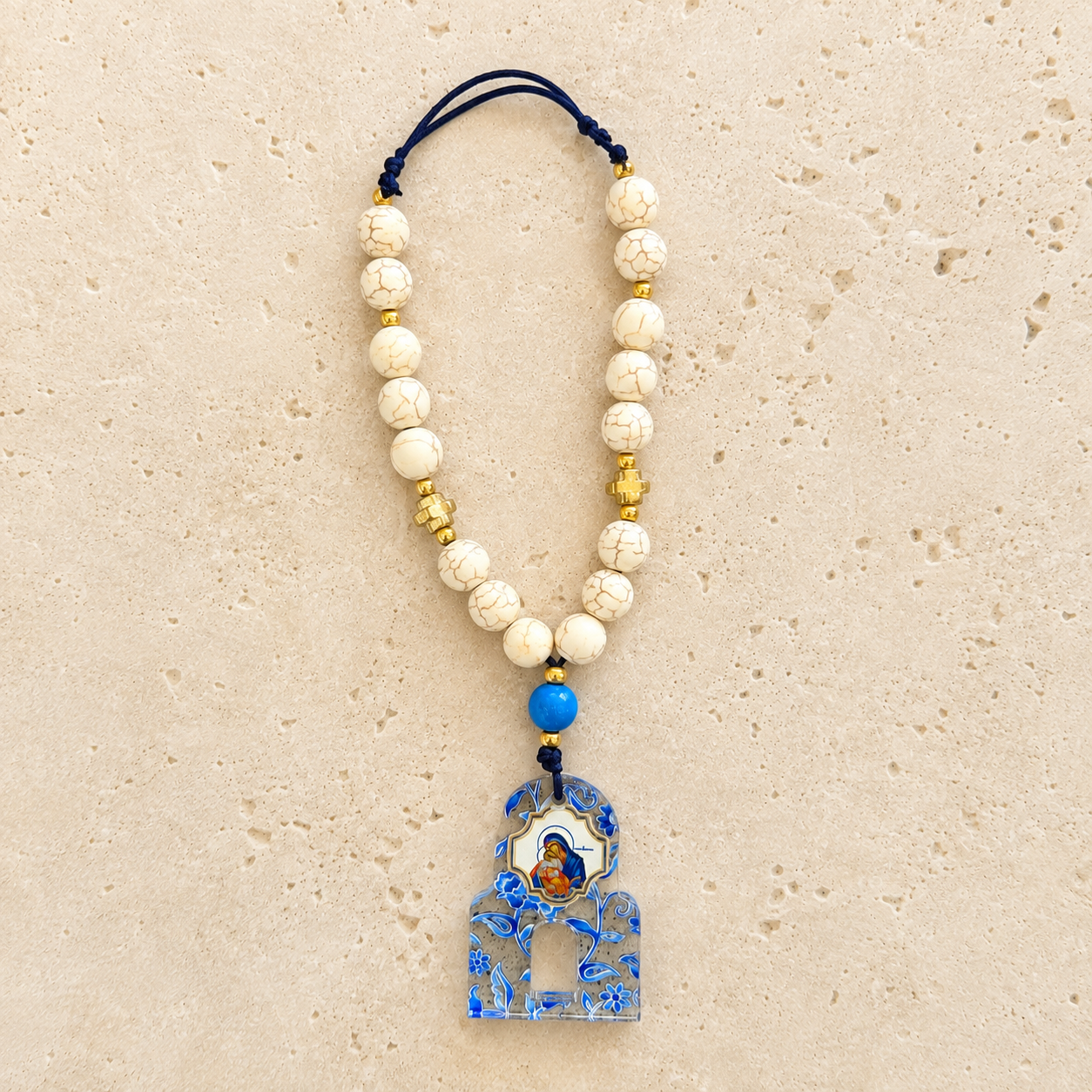 Blue Church Hanging Charm