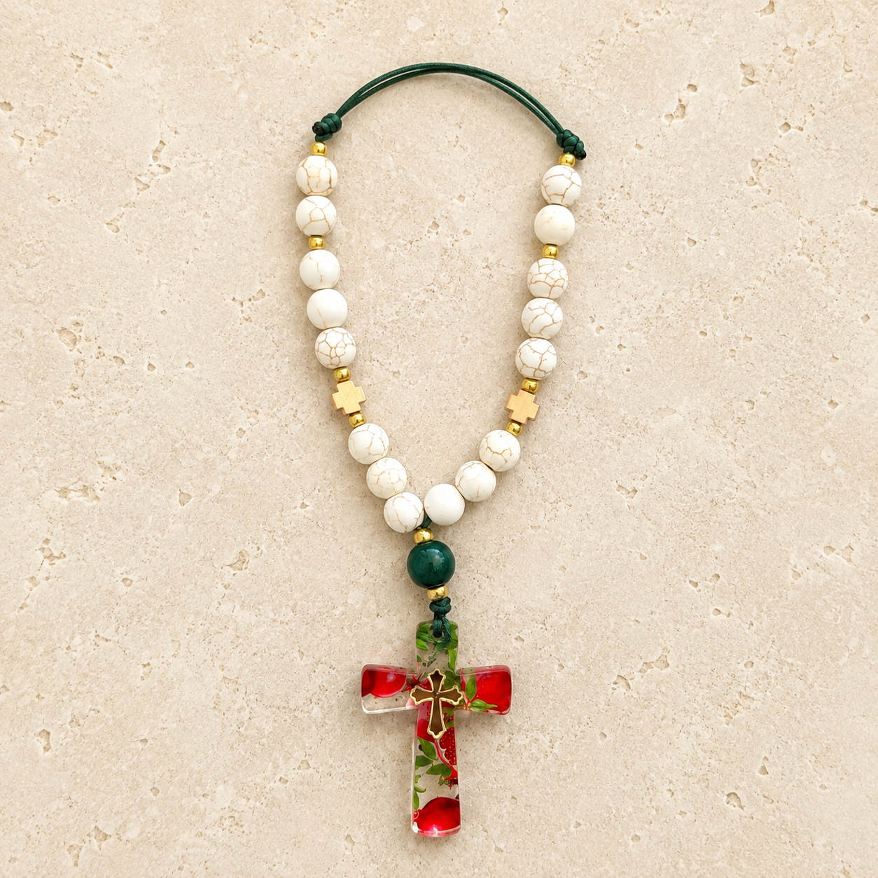 Pomegranate Cross Hanging Charm