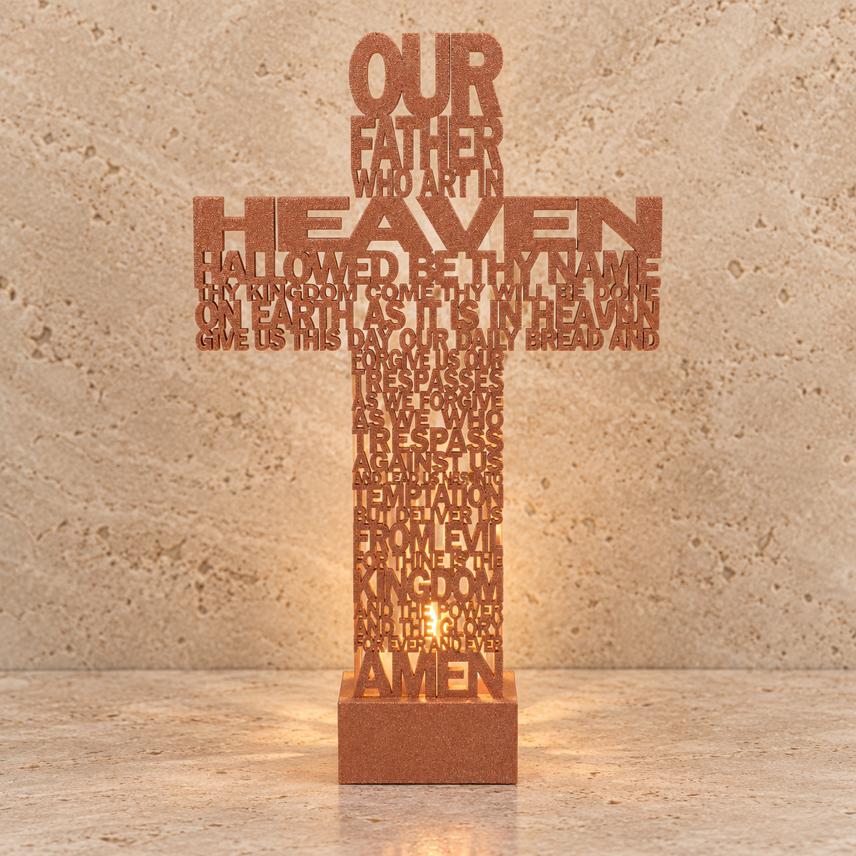 Our Father Cross - Copper