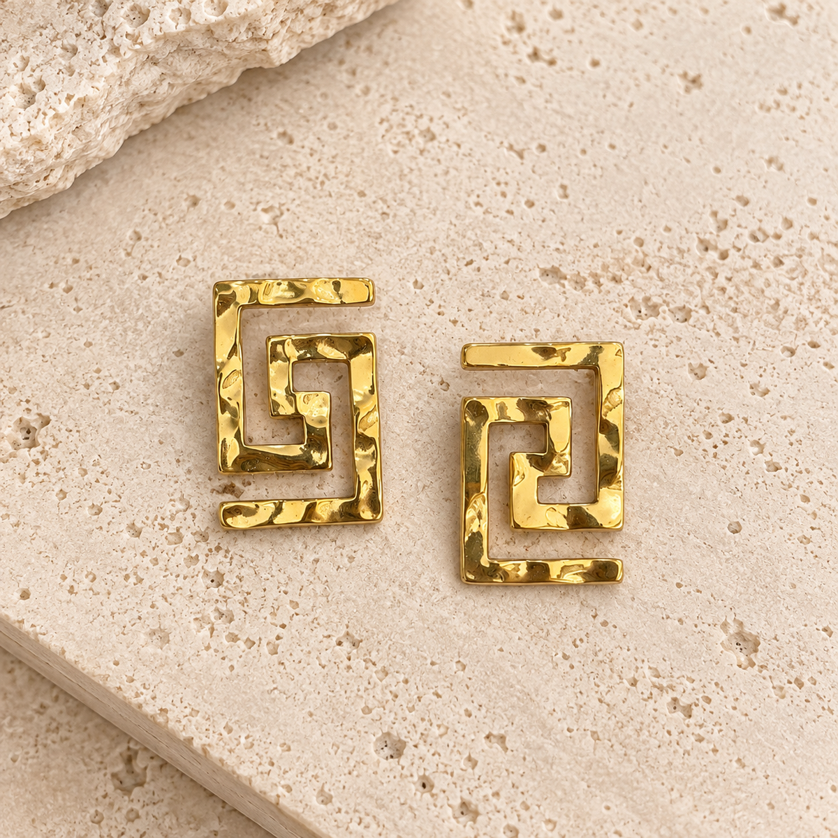 Greek Key Stud Earrings