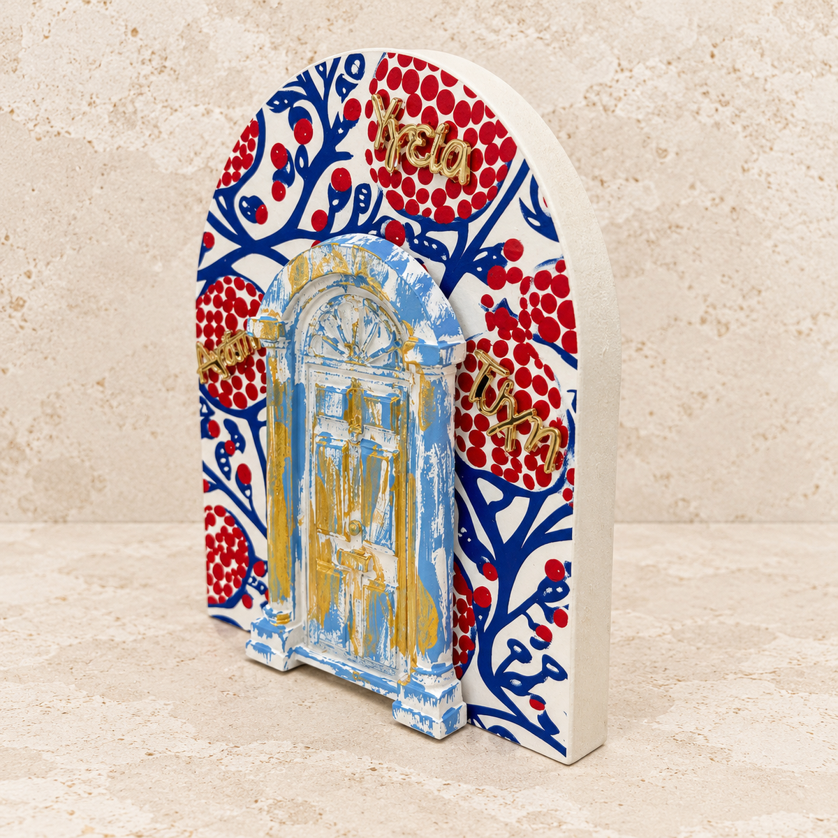 Wooden Pomegranate Door Ornament