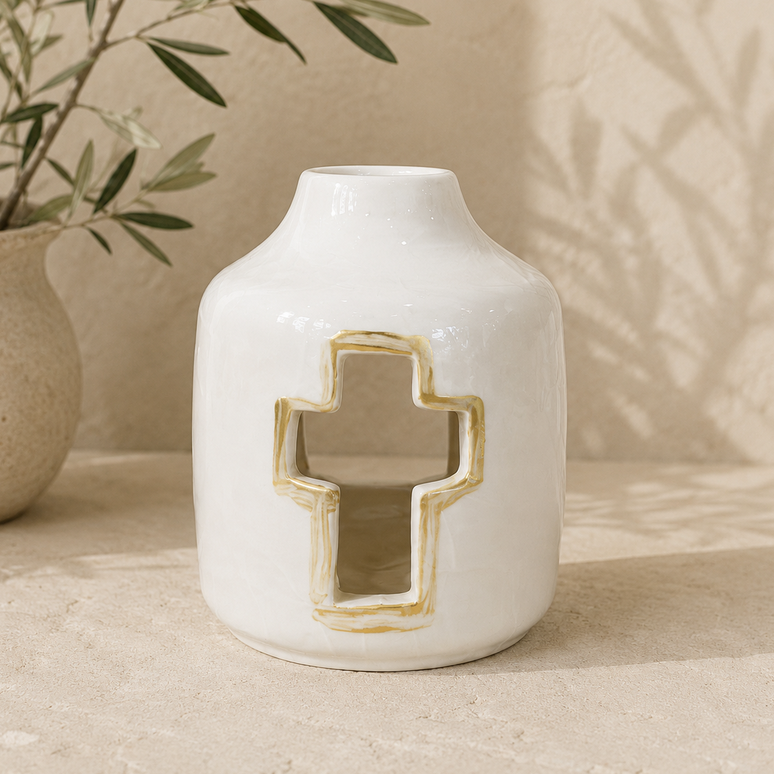 Small Ceramic Tea Light White