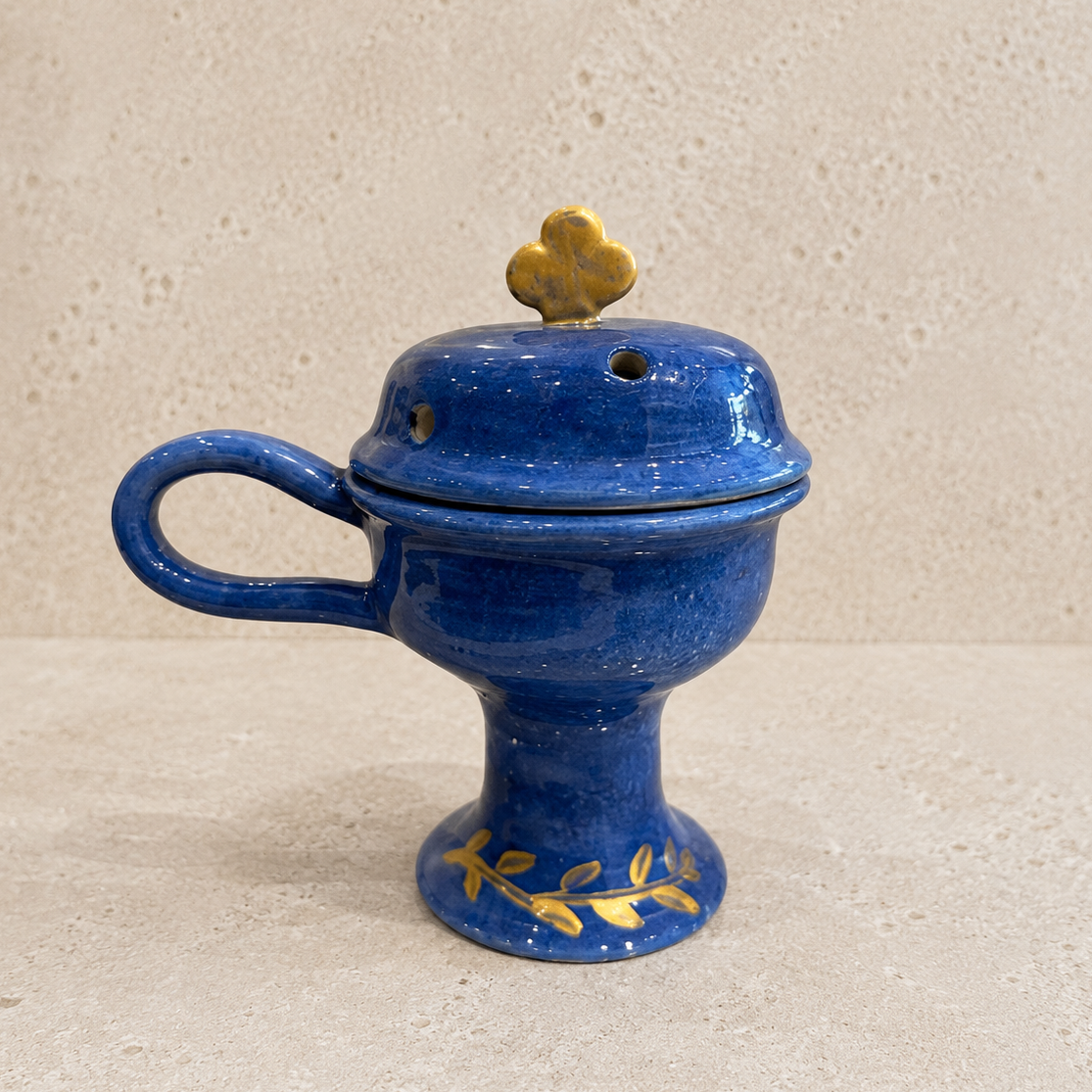 Incense Ceramic Burner Navy Blue