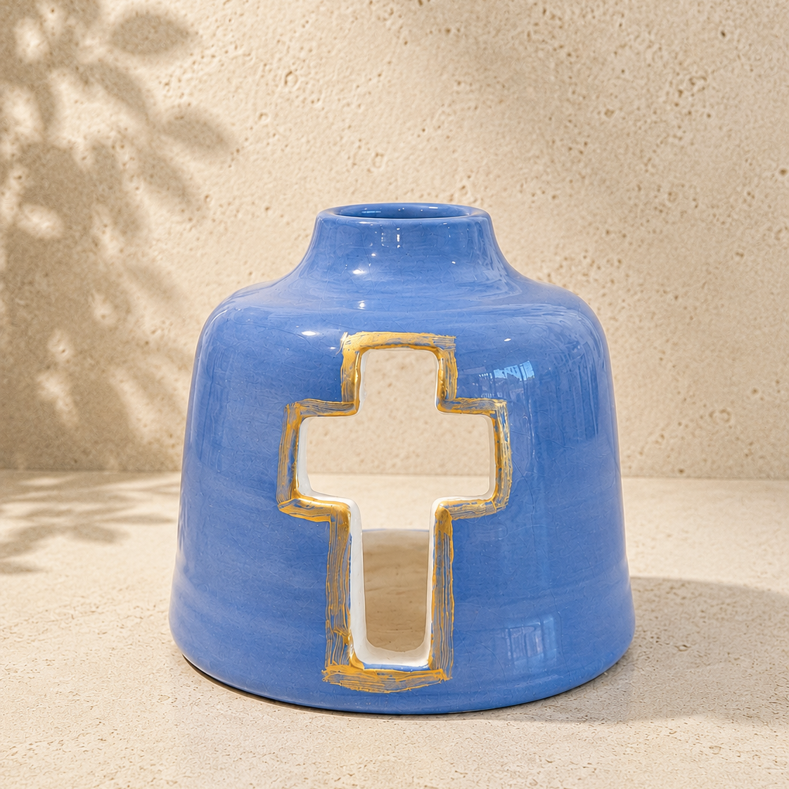Large Ceramic Tea Light Light Blue