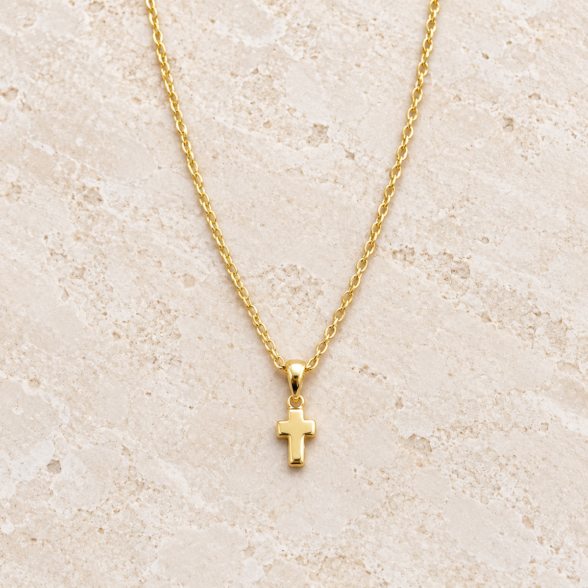 Miniature Cross Gold Necklace
