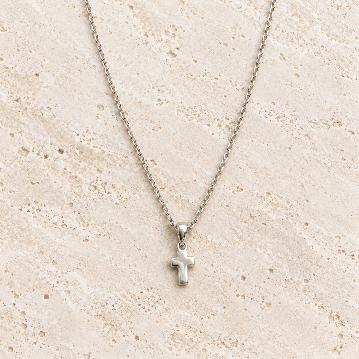 Miniature Cross Silver Necklace