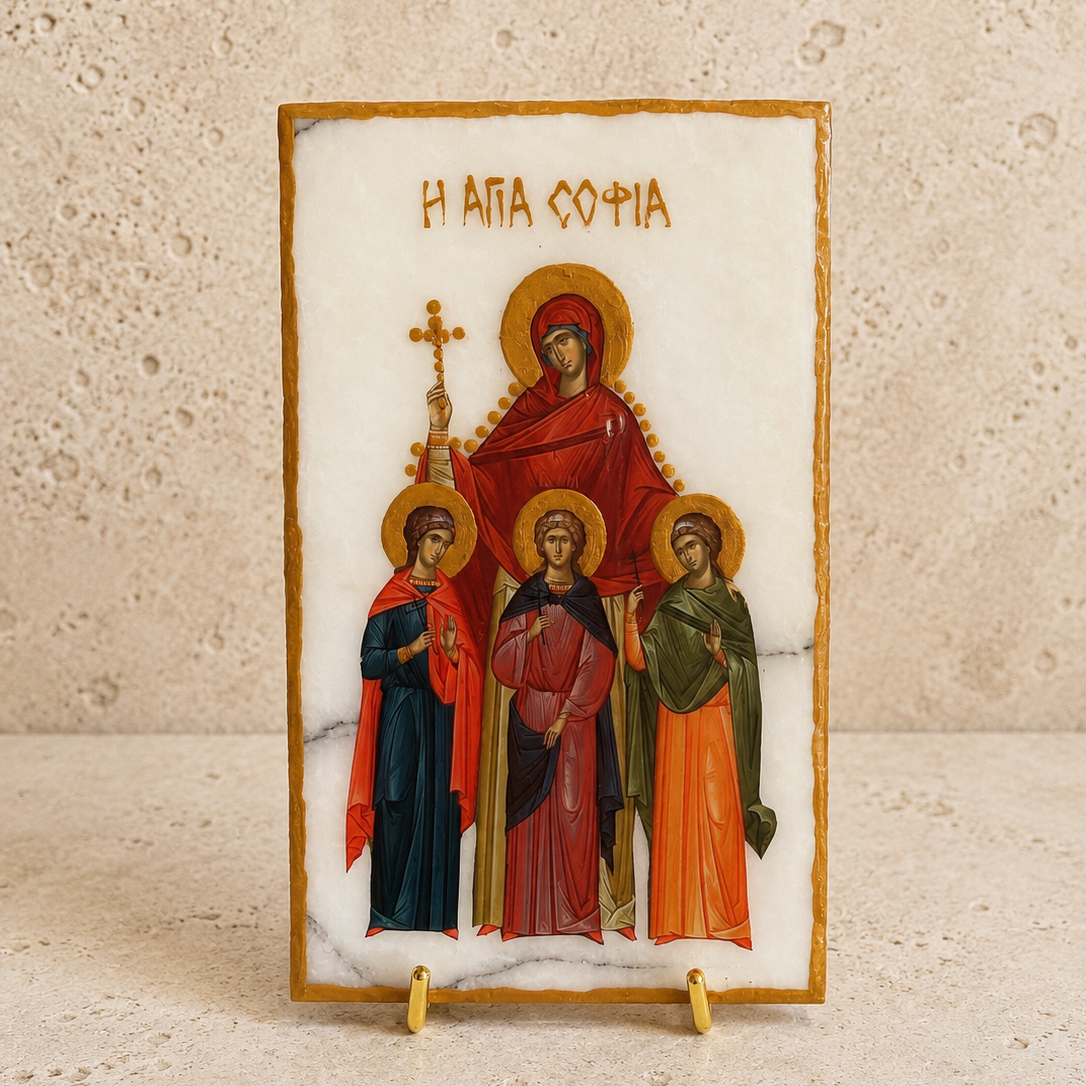 Saint Sophia Marble Icon