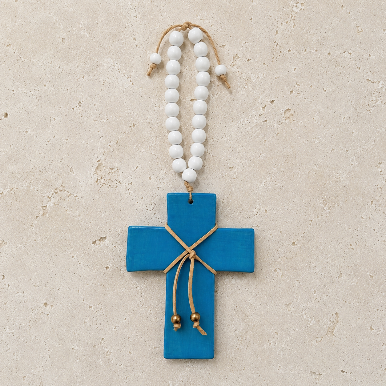 Milos Ceramic Cross Blue