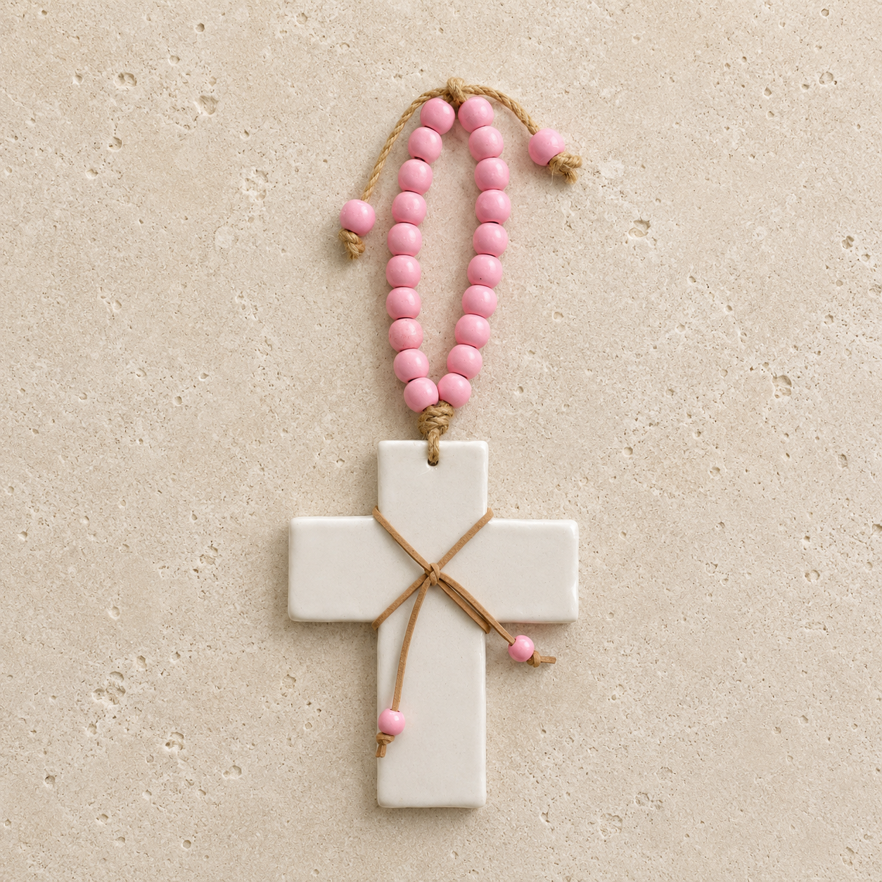 Milos White Ceramic Cross