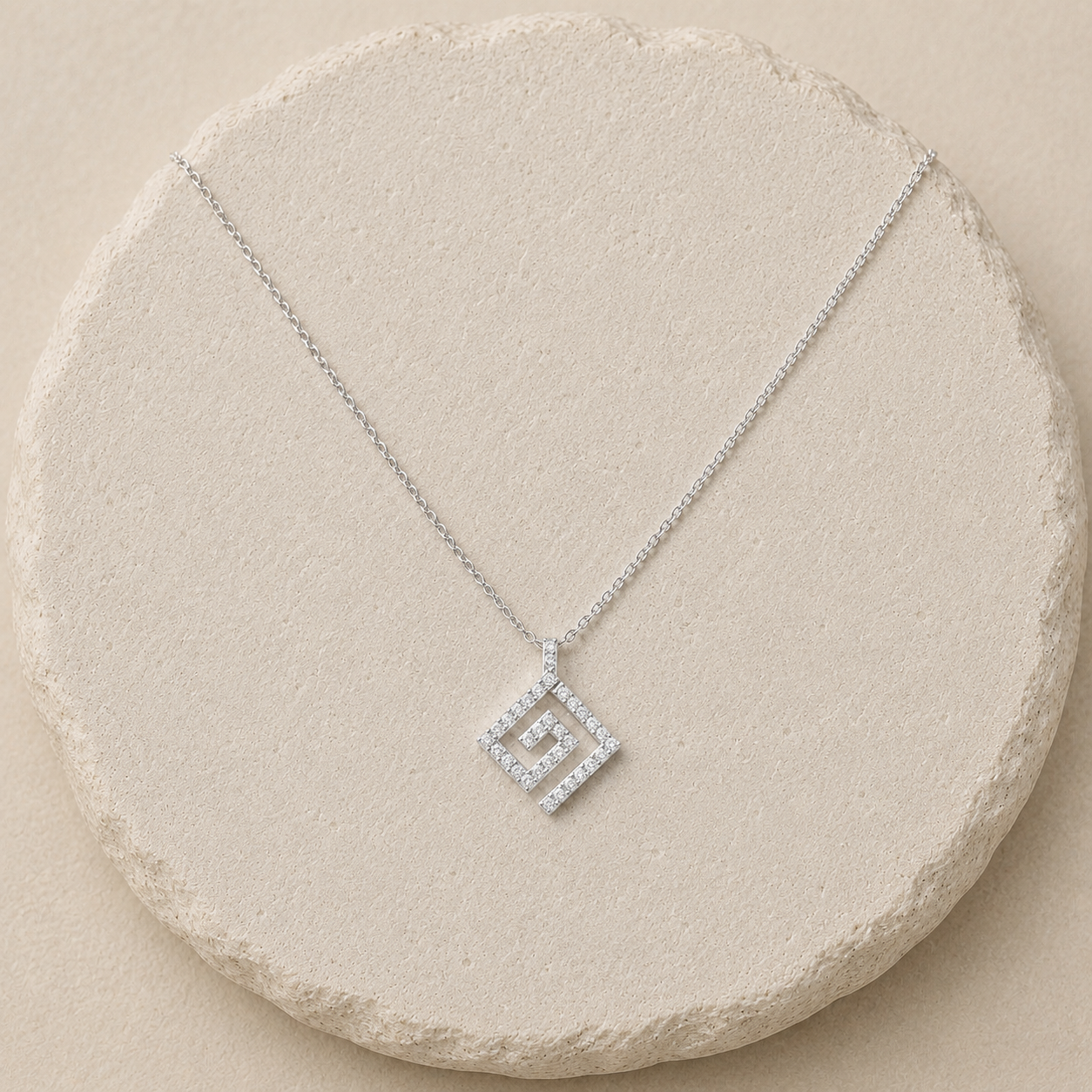 The Athena Spiral Necklace Silver