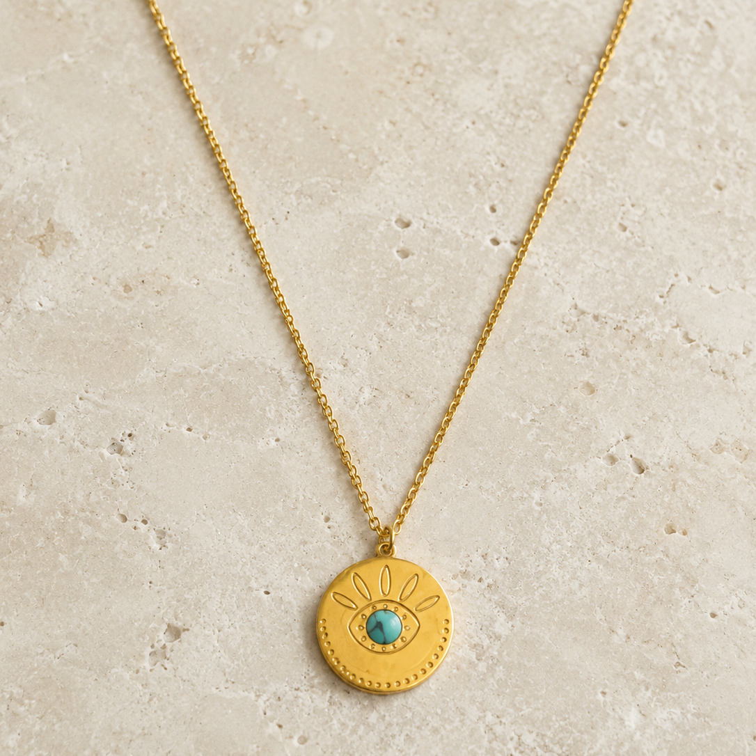 Evil Eye Necklace Stainless Steel