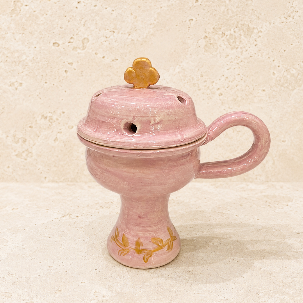 Incense Ceramic Burner Pink