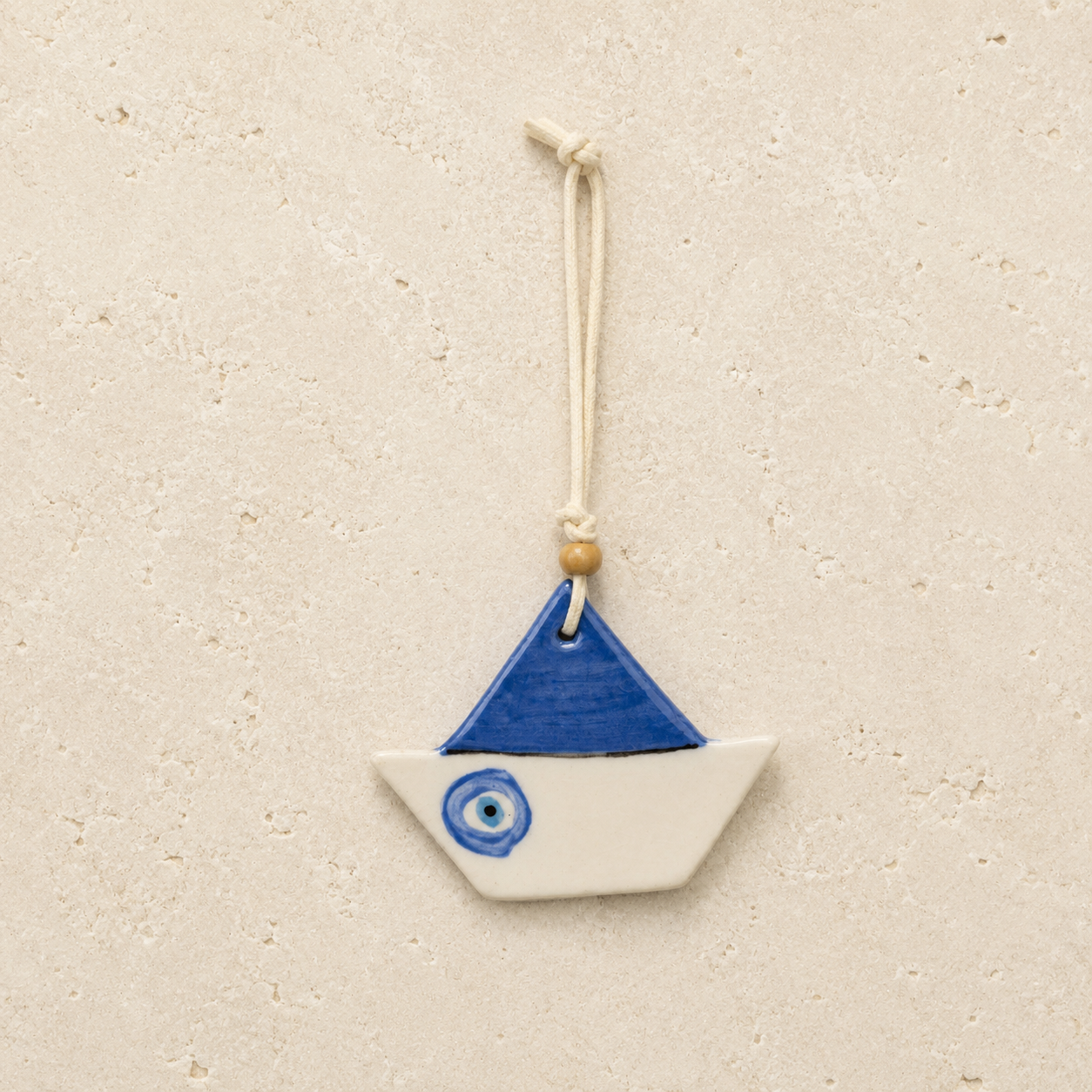 Ceramic Sailboat Ornament