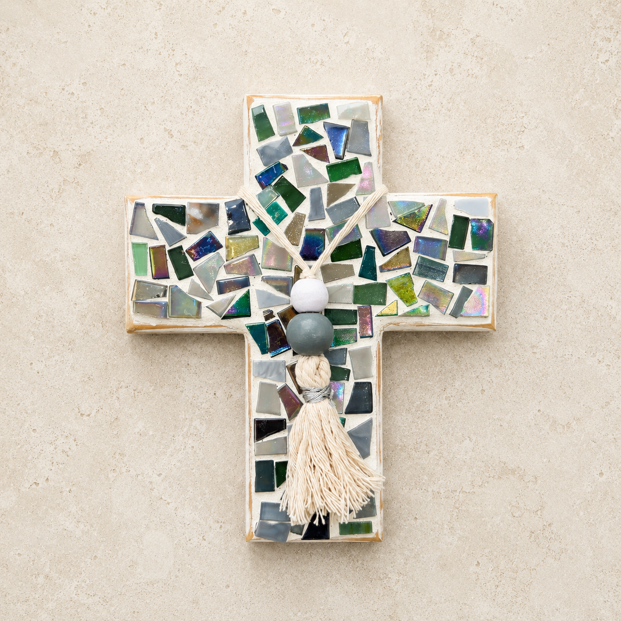 Wooden Mosaic Cross