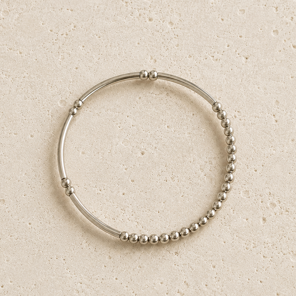 Sterling Silver Beaded Bracelet