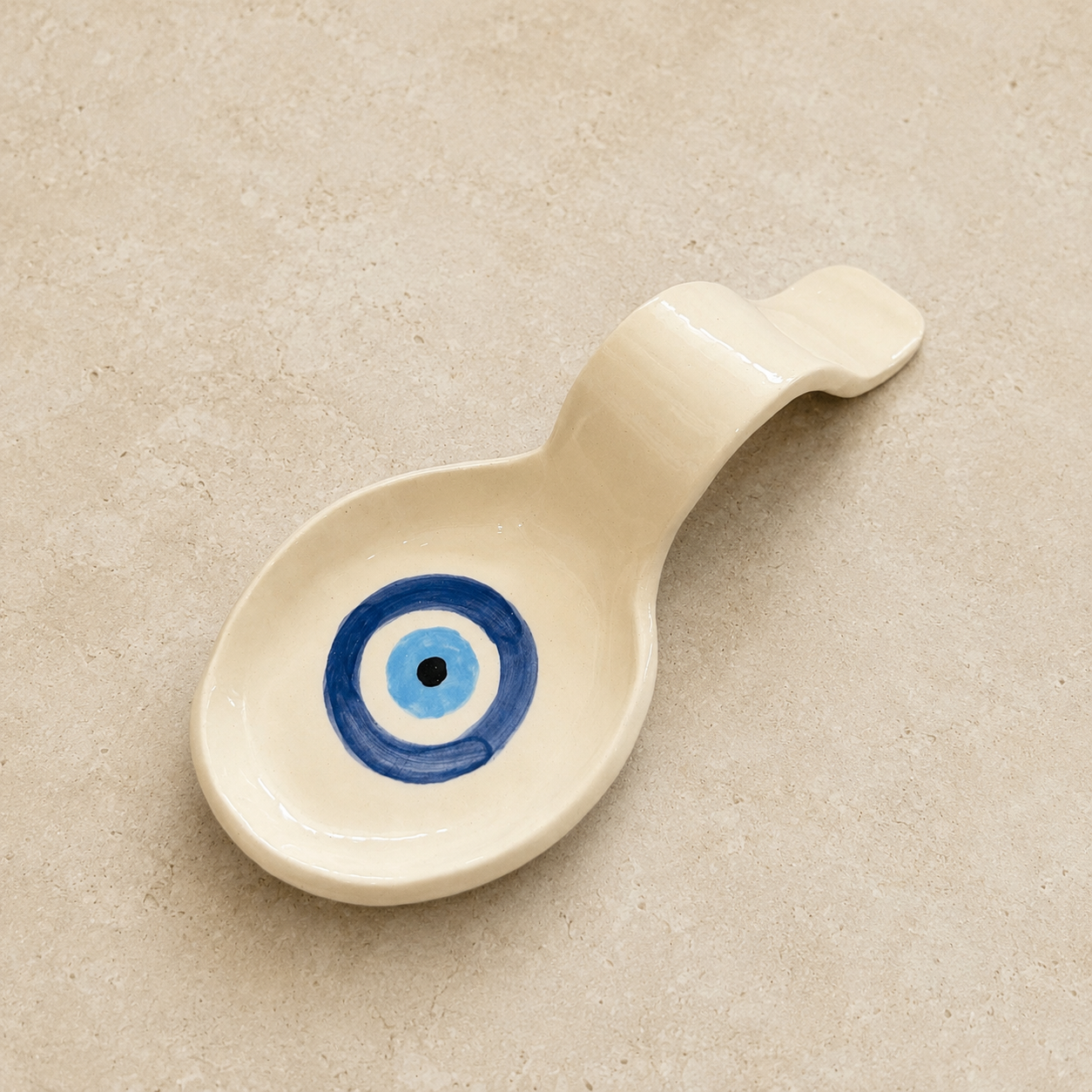 Large Ceramic Evil Eye Spoon Rest