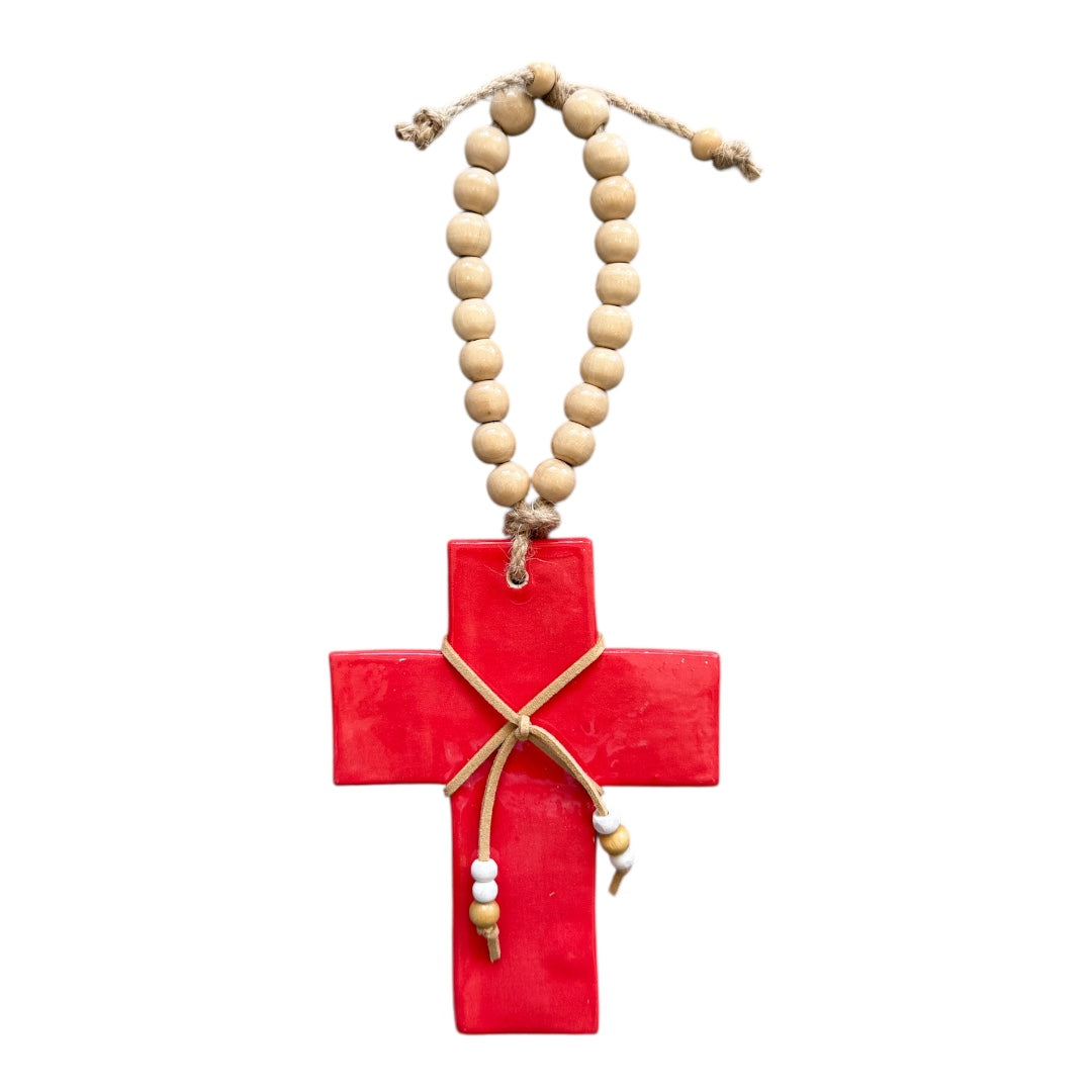 Milos Ceramic Cross Red