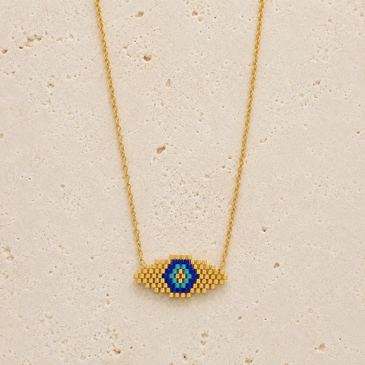 Evil Eye Crochet Necklace