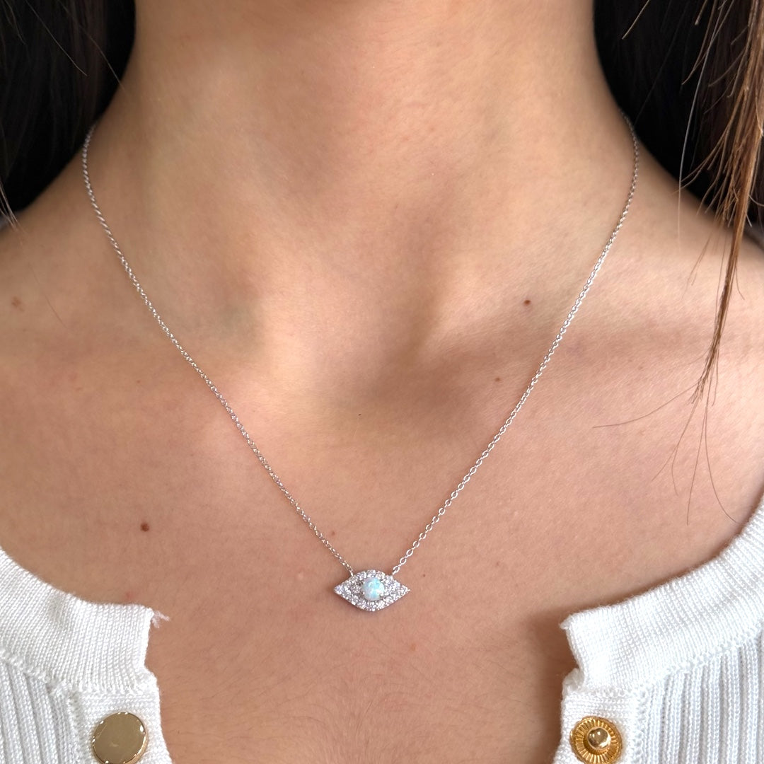 Opalite Mati Necklace Sterling Silver