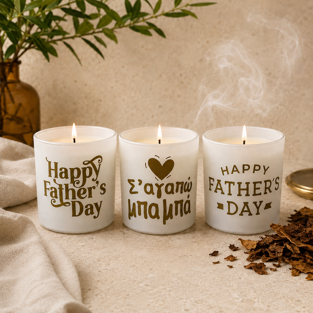 I Love You Dad Bergamot Tobacco Soy Wax Candle