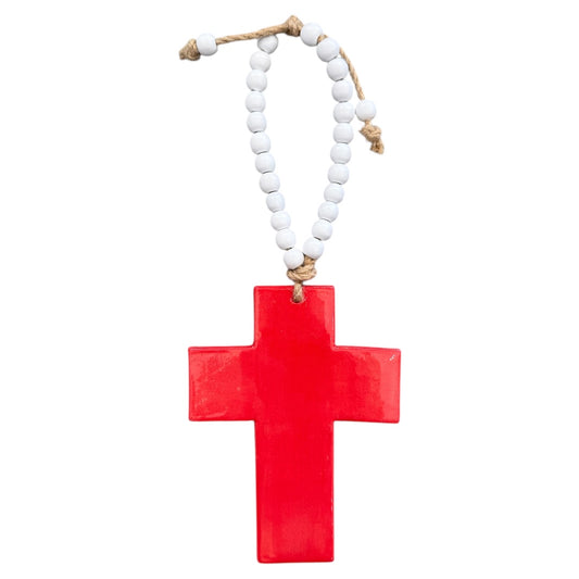 Red Ceramic Cross