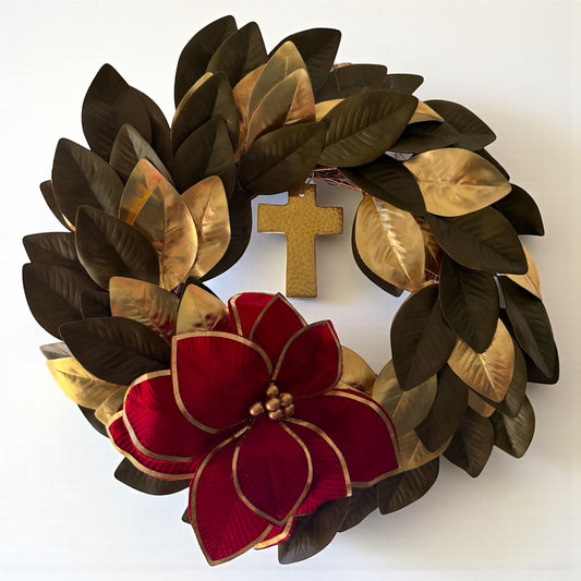 Gold Gross Christmas Wreath