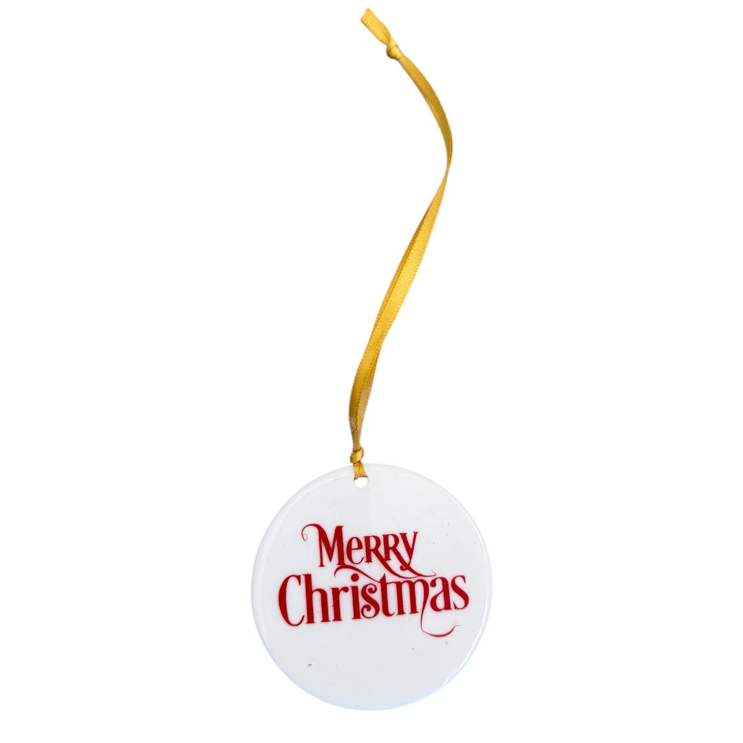 Merry Christmas Disc Ornament