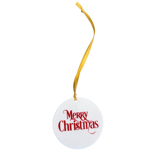 Merry Christmas Disc Ornament