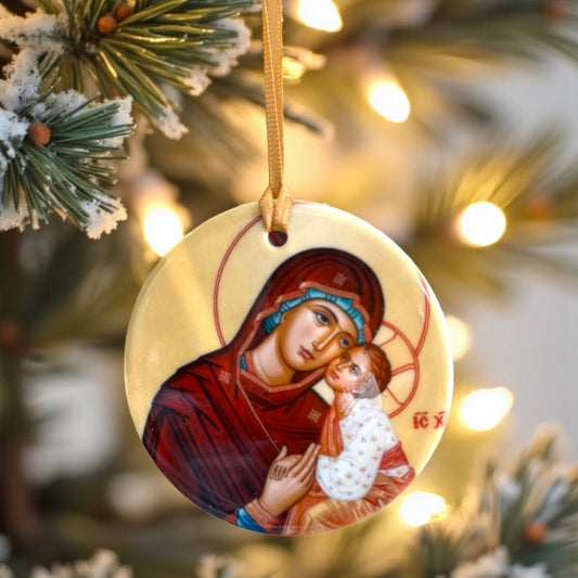 Mary & Jesus Disc Ornament