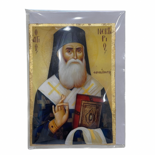 Saint Nektarios of Aegina Icon Card