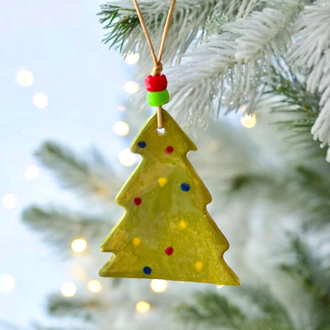 Light Green Ceramic Tree Ornament