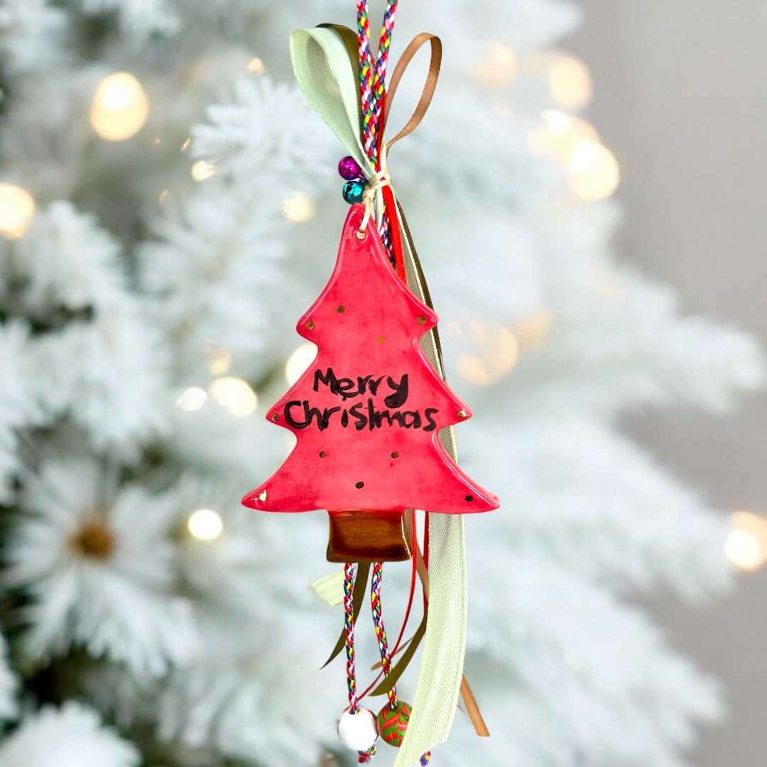 Merry Christmas Ceramic Tree Ornament