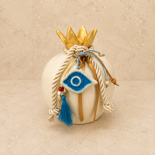 Cream Handmade Ceramic Pomegranate