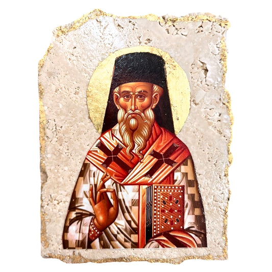 Saint Dionysius On Travertine