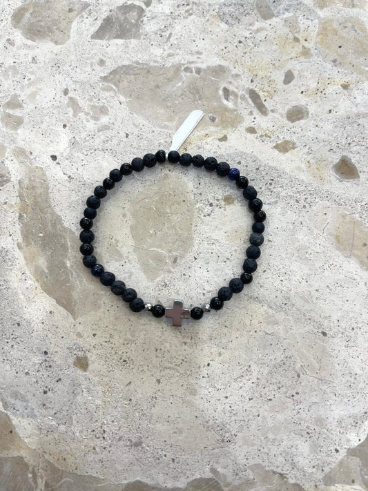 Black Crucifix Bracelet