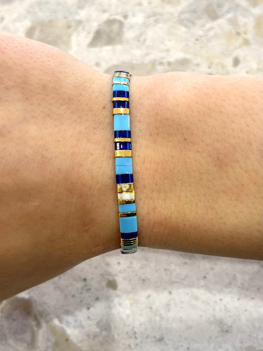 Blue Beaded Bracelet