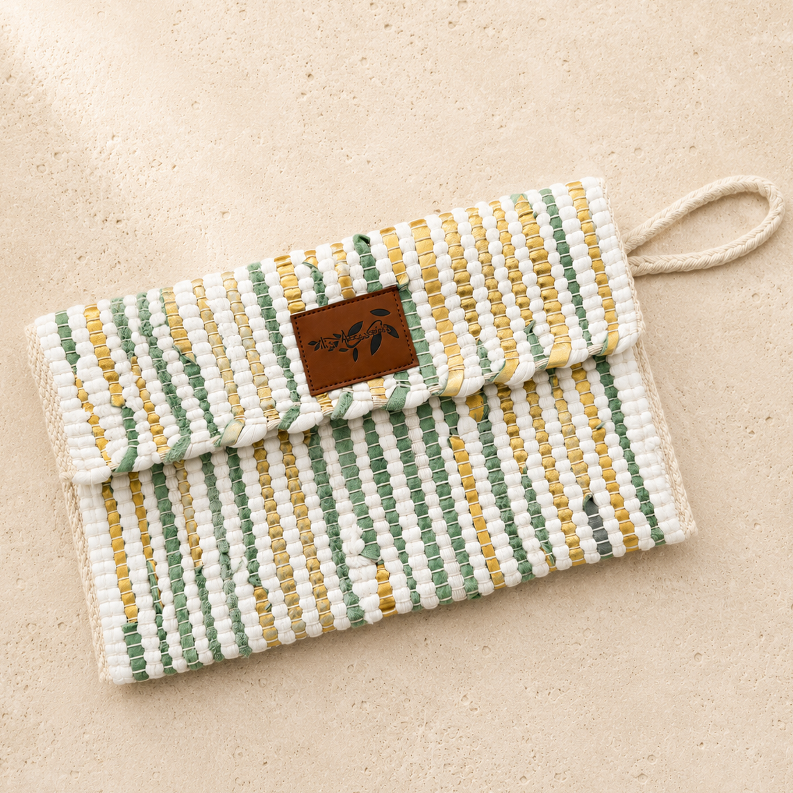 Kourelou Clutch Green & Gold