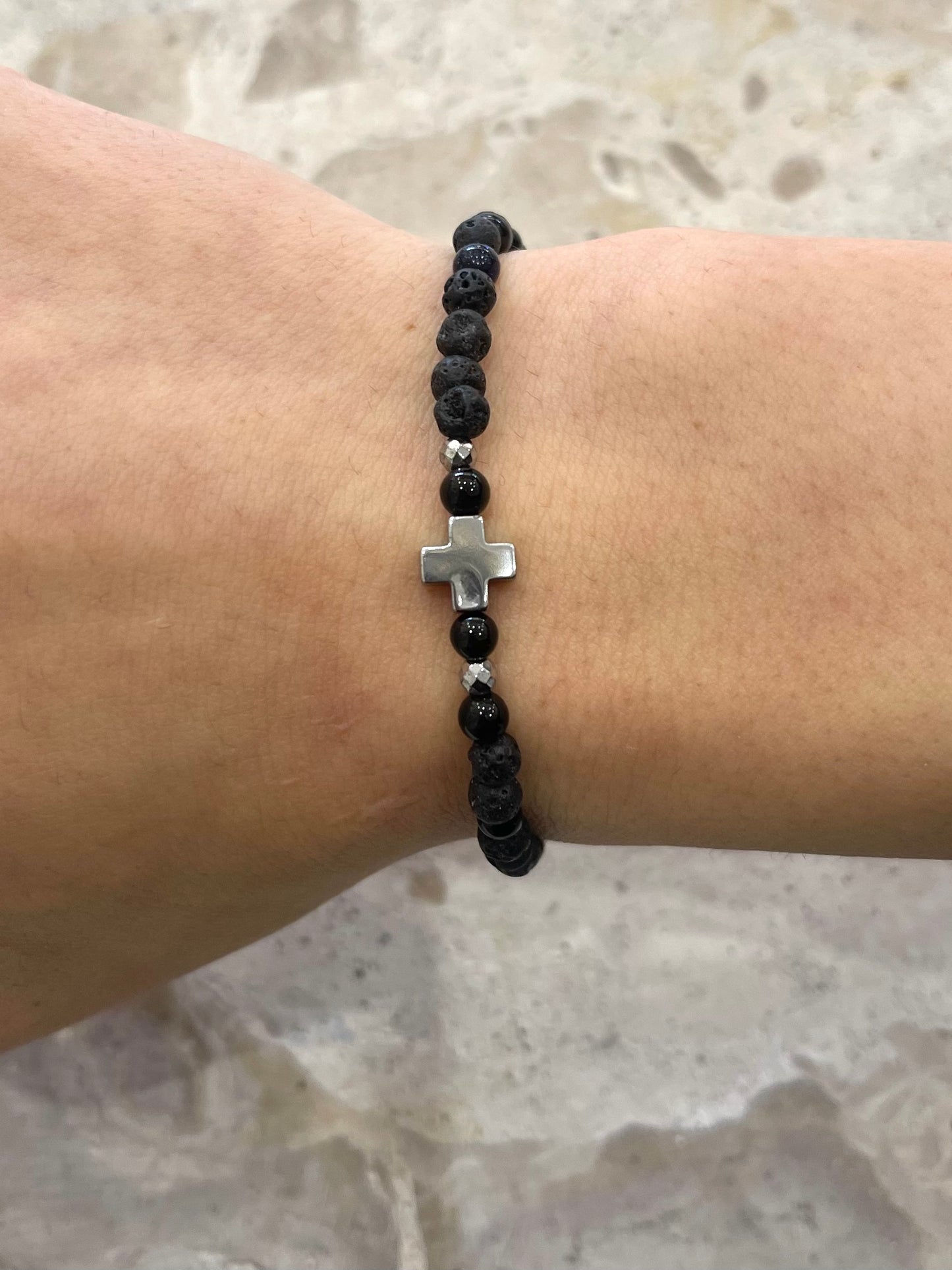 Black Crucifix Bracelet