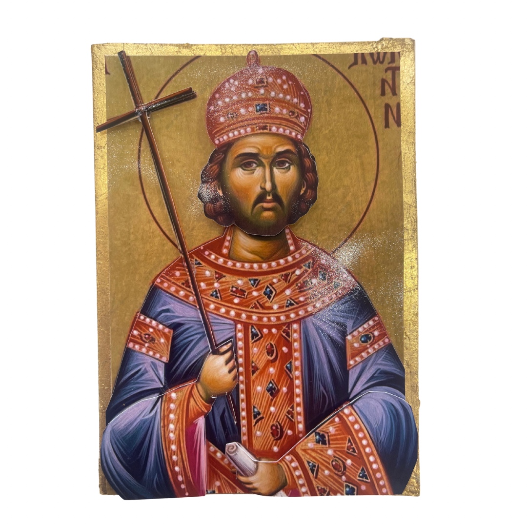 Saint Constantine Icon Card
