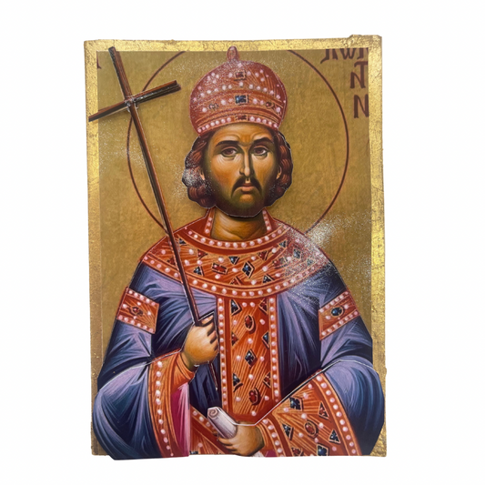 Saint Constantine Icon Card
