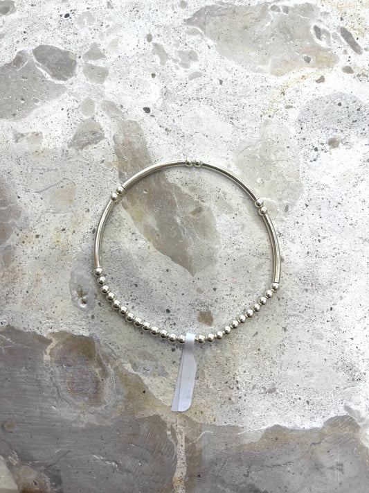 Silver Beaded Bracelet