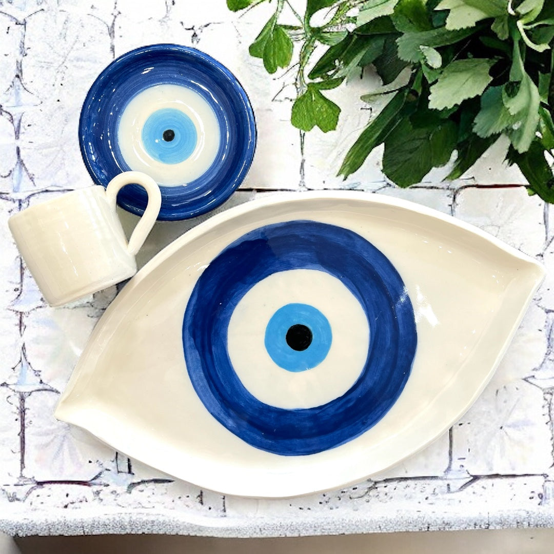 Ceramic Evil Eye Platter